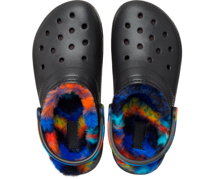 Rainbow crocs hot sale with fur