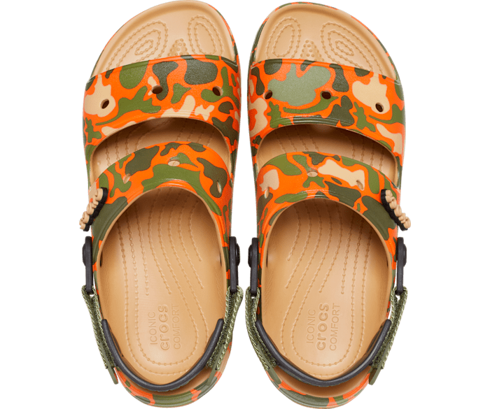 Camo croc shop slippers