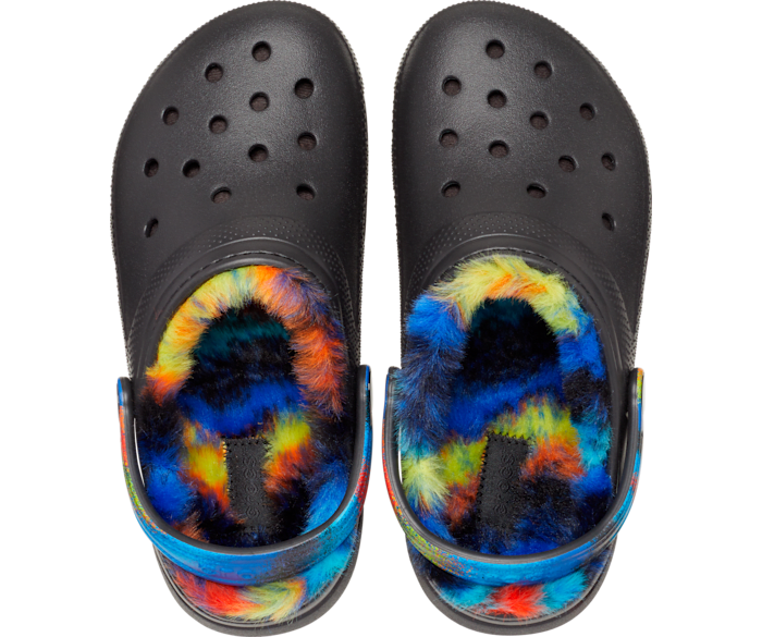 Kids lined tie deals dye crocs