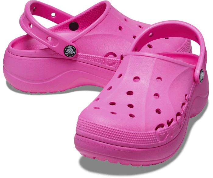 Hot pink best sale platform crocs