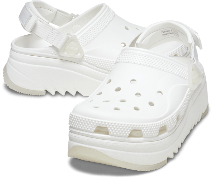 White women's clearance crocs size 6