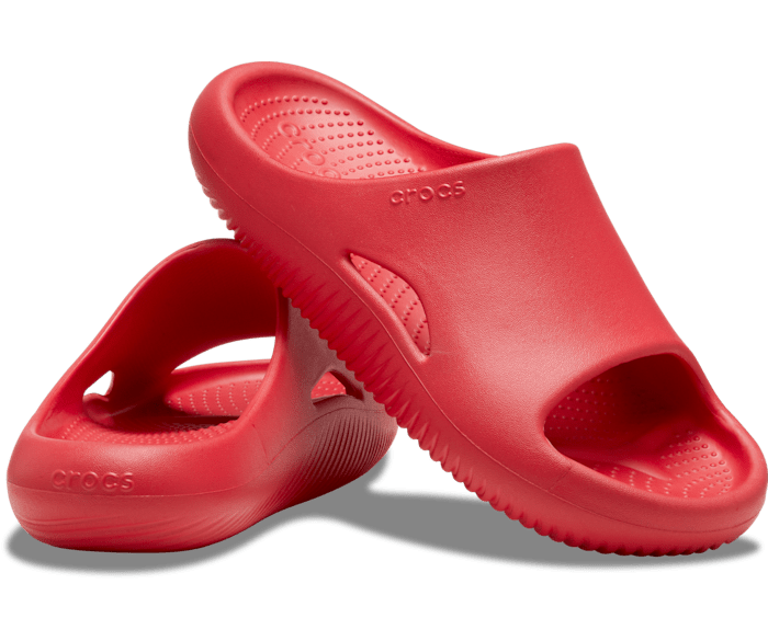 Red croc sandals shop