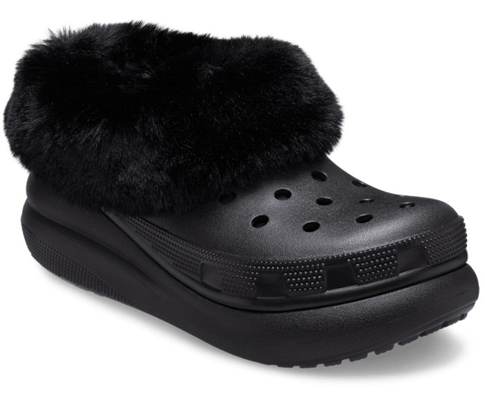 Crocs with fur in store outlet