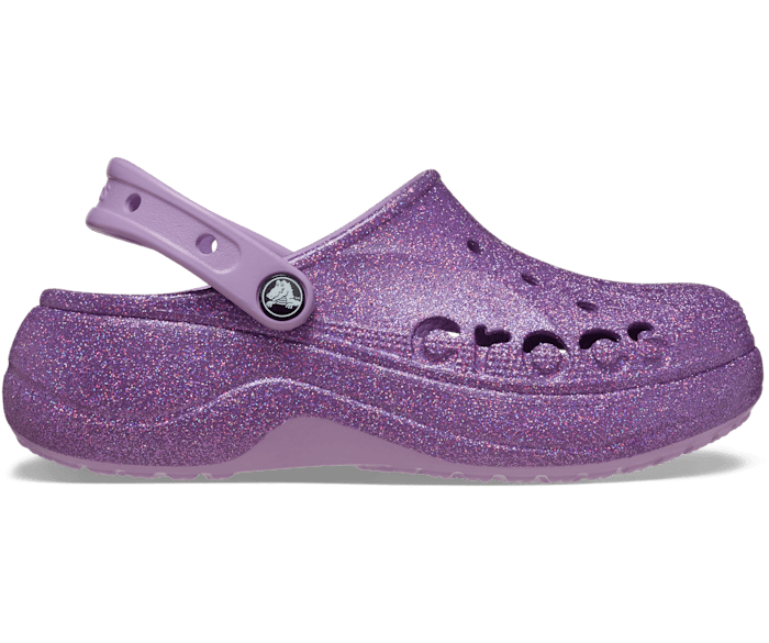 Baya Platform Glitter Clog Crocs