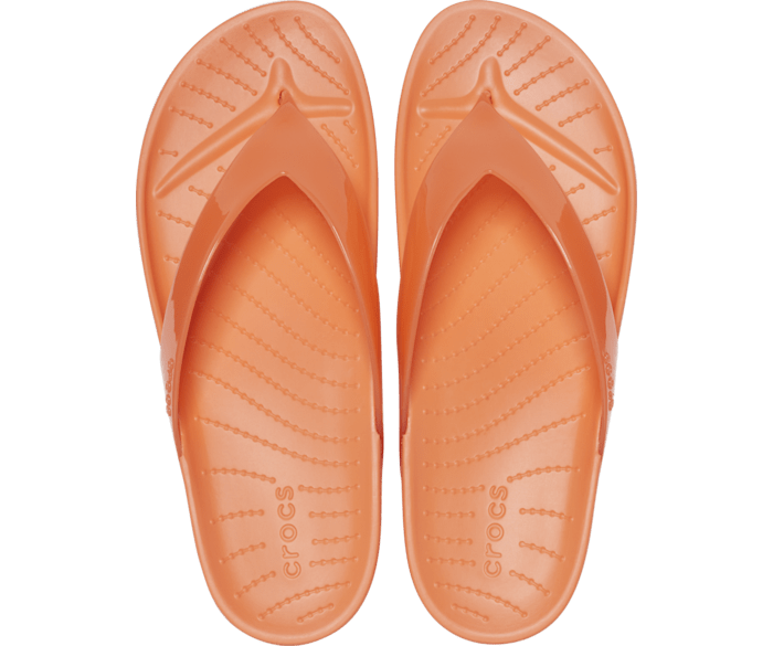 Crocs orange on sale flip flops