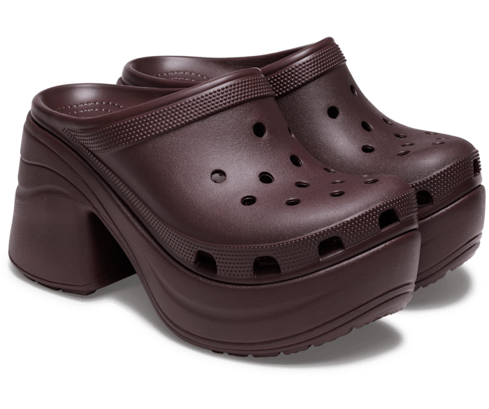 Burgundy crocs with 2025 fur