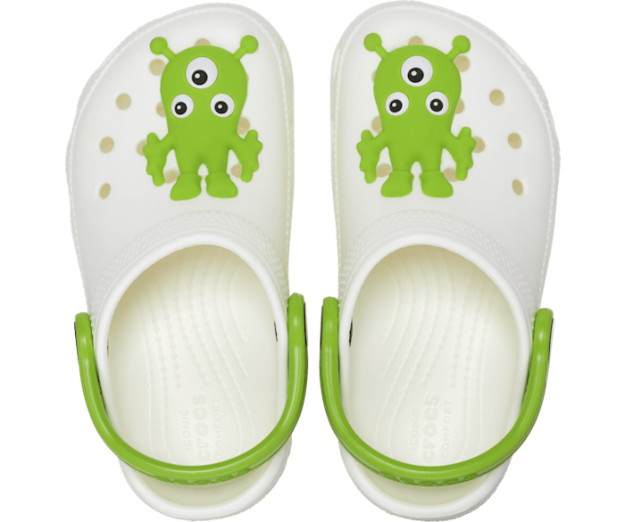 Toddler Classic Glow in the Dark Alien Clog Crocs