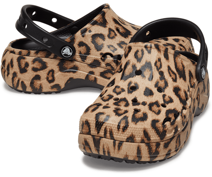 Baya Platform Animal Print Clog Crocs