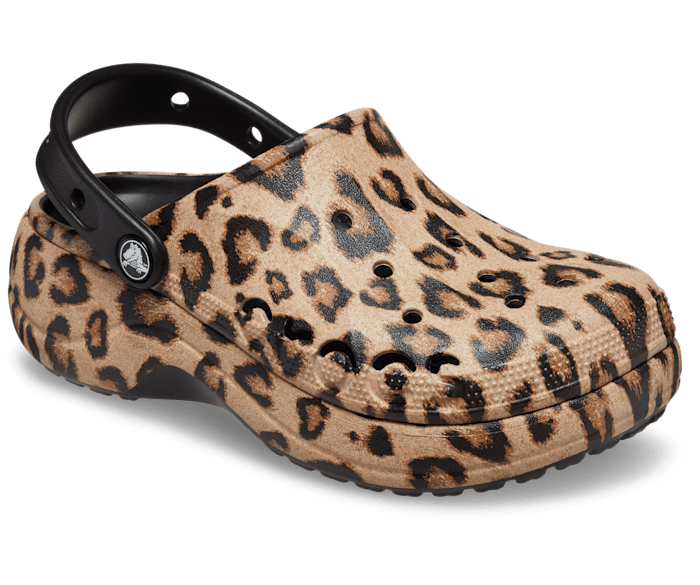 Leopard print shop crocs women's shoes