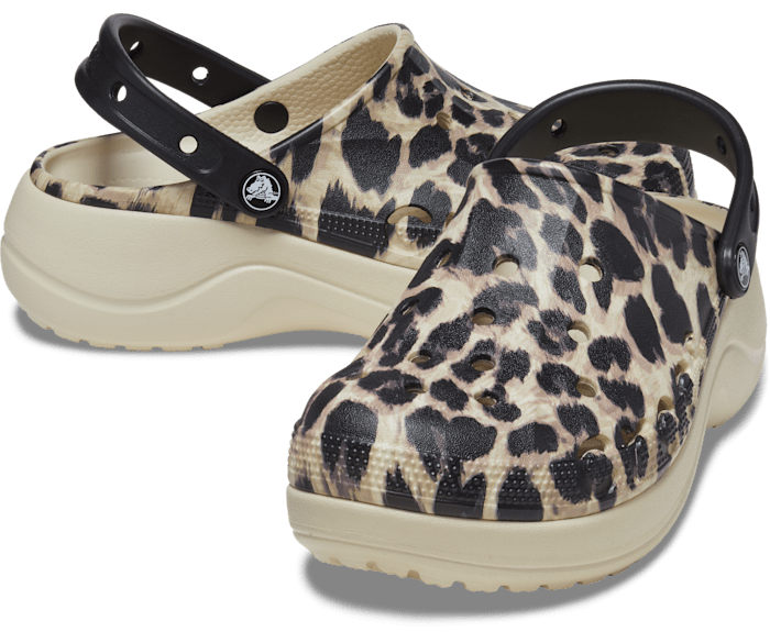 Leopard print sale crocs women's shoes