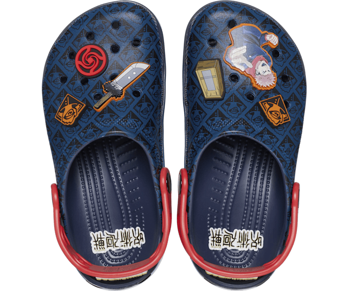 Red croc flip discount flops