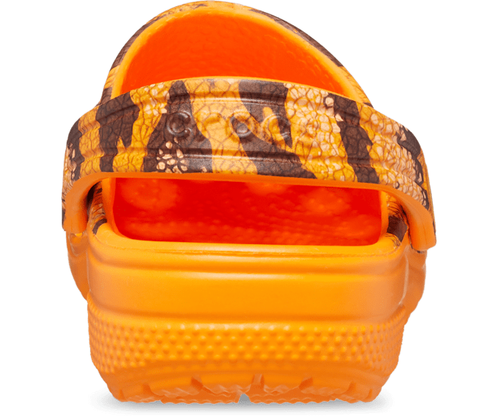 Orange and 2025 black crocs