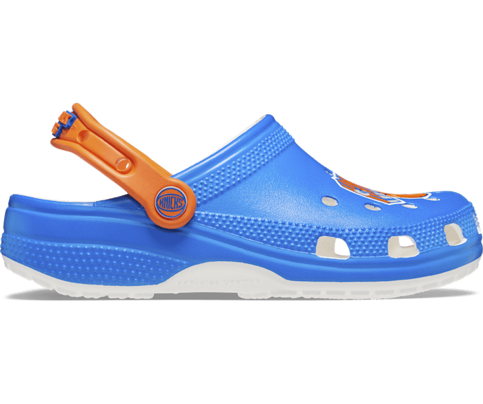 Crocs blue and orange top
