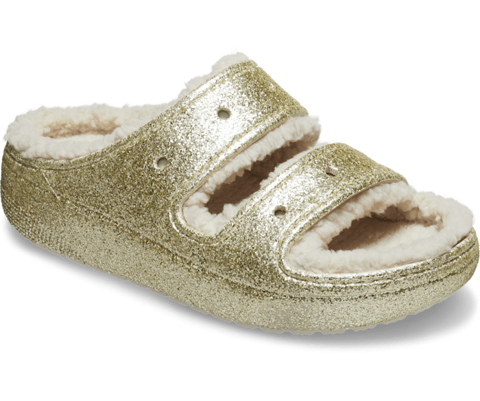 Gold glitter slippers store