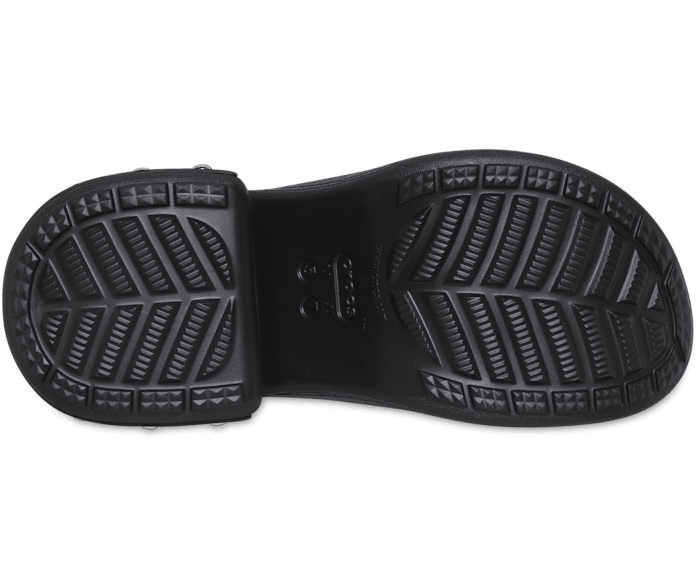 Black studded top crocs