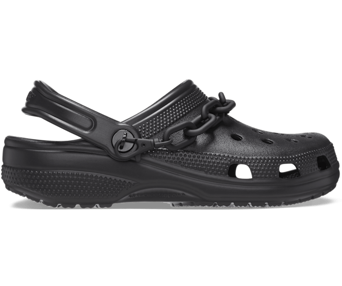 Crocs with shop spikes and chains