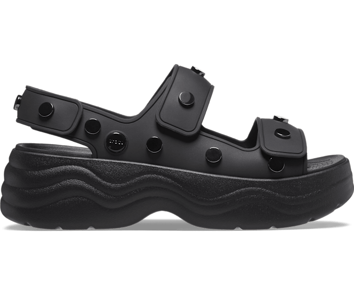 Black studded crocs shop