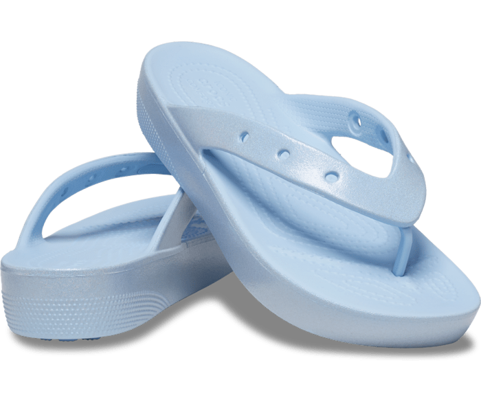 Crocs blue flip flops on sale
