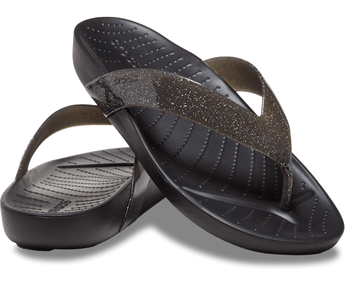 Silver croc flip flops hot sale