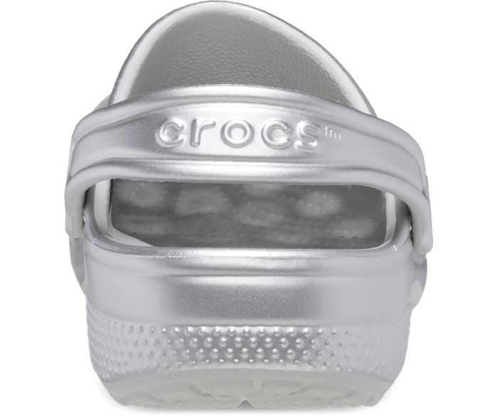 Metallic discount silver crocs