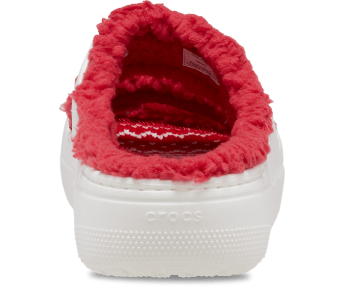 Red crocs sales with fur womens