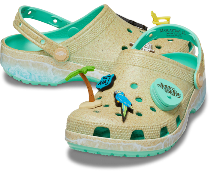 Crocs on the shop beach