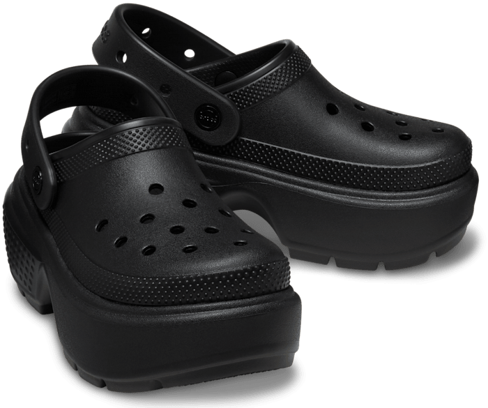 Black platform crocs outlet