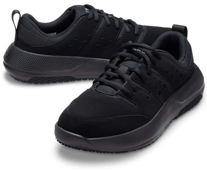 Crocs Men s On the Clock Work Sneaker in Triple Black