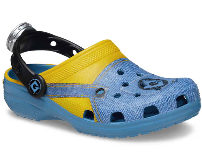 Yellow and blue crocs top