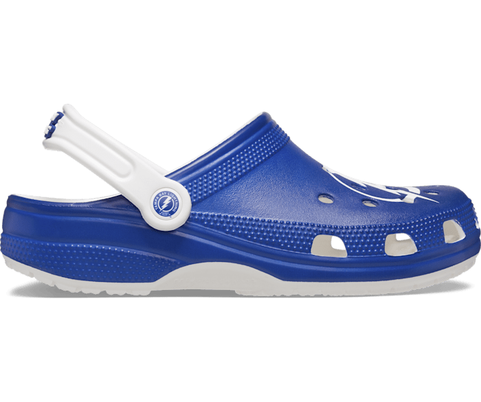 Blue lightning crocs sales