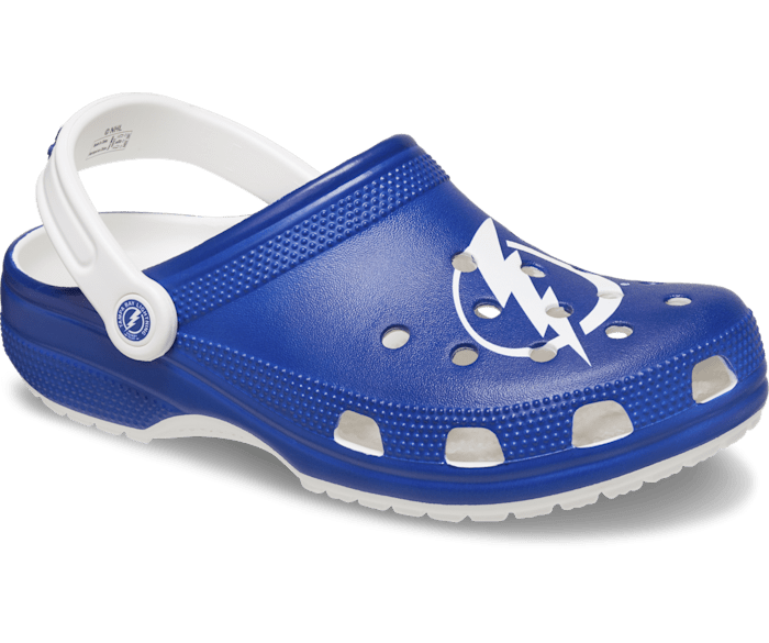 Blue lightning bolt crocs deals