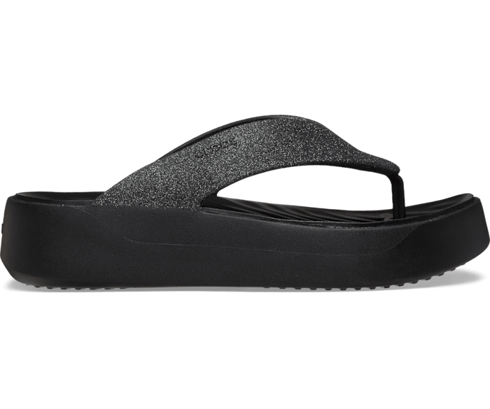Black sequin croc flip flops outlet