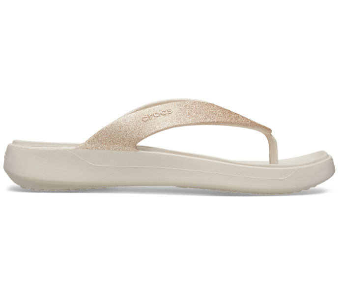 Crocs silver flip flops online