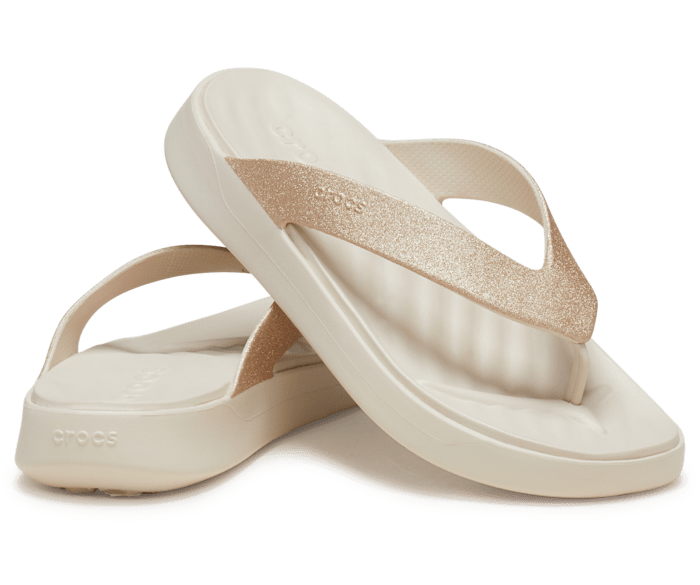 Crocs sparkle flip flops top
