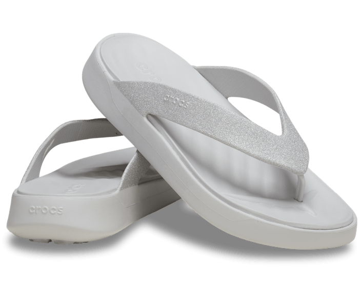 Crocs sparkle flip flops shop