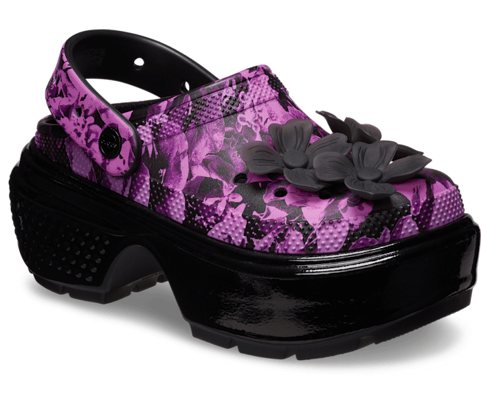 Flowered crocs top