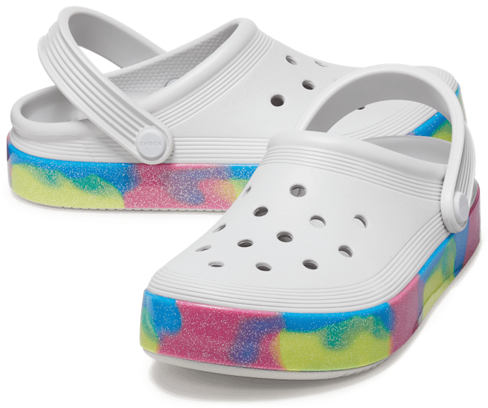 Kids Off Court Glitter Band Clog