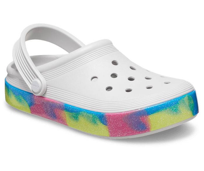 Platform rainbow crocs outlet
