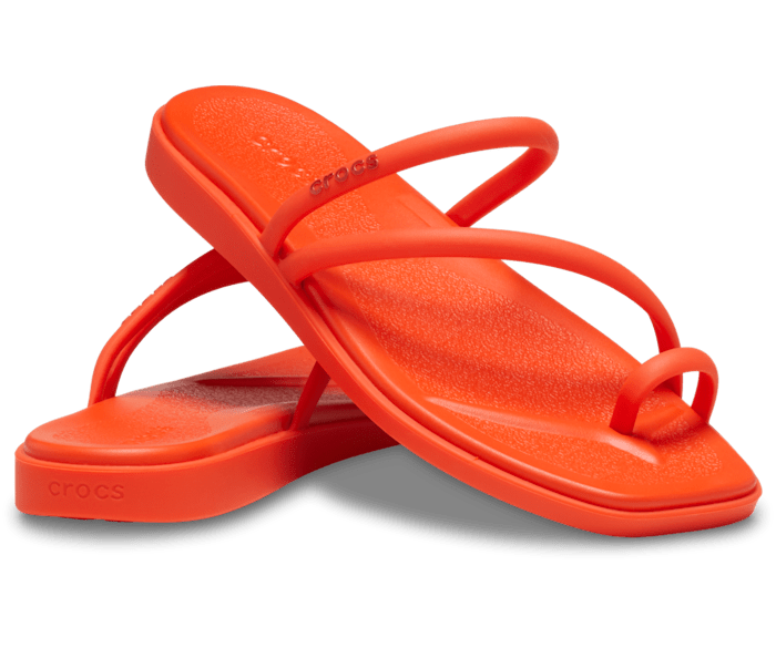 Crocs Women s Miami Toe Loop Sandal Lava W9