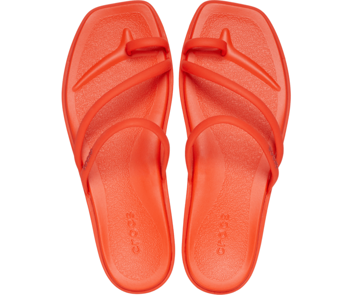 Crocs Women s Miami Toe Loop Sandal Lava W9