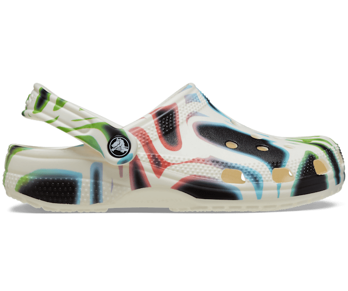 Crocs Classic Glow in the Dark Swirl Clog Multi W6 M4