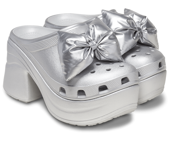 Siren Metallic Bow Clog Crocs
