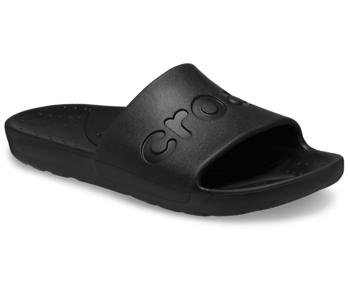Black croc slides cheap