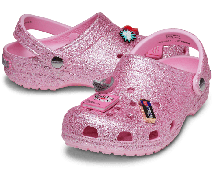 Girls pink crocs hot sale