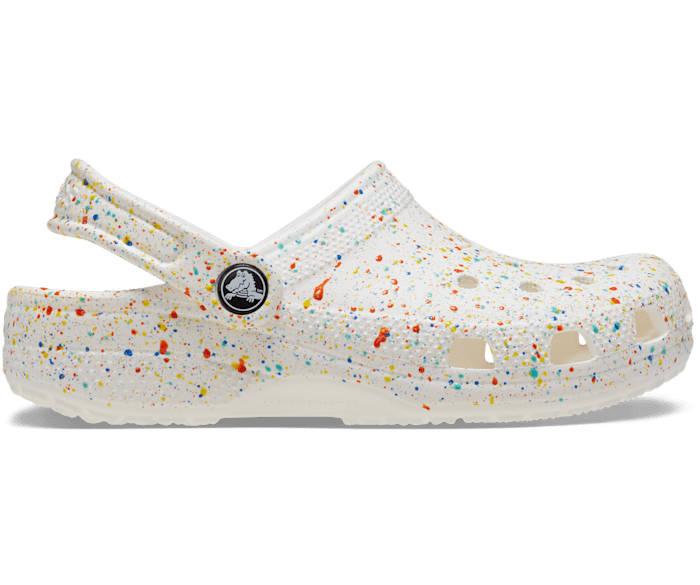 Crocs Kids Classic Splatter Paint Clog White Multi J6