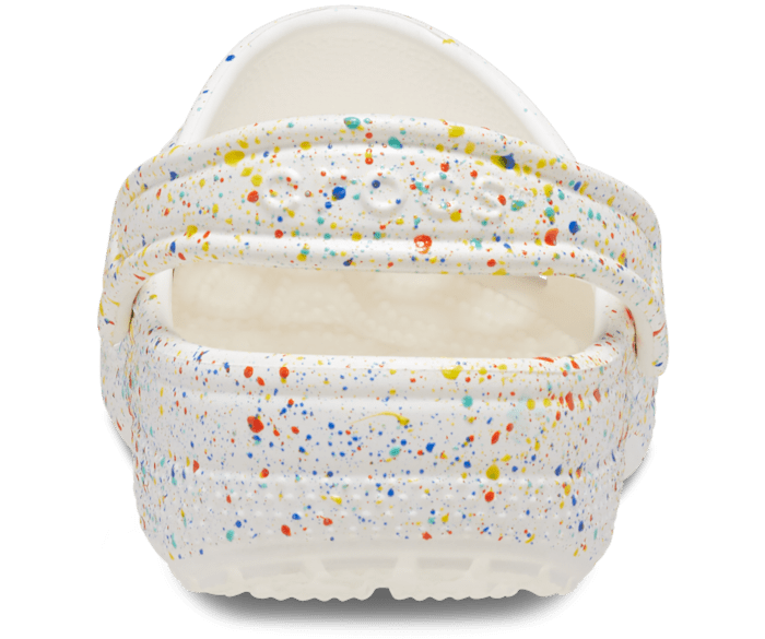 Crocs Kids Classic Splatter Paint Clog White Multi J6