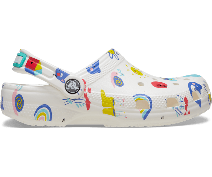 Crocs Classic Doodle Print Toddler Kids Clog Shoes Size 5