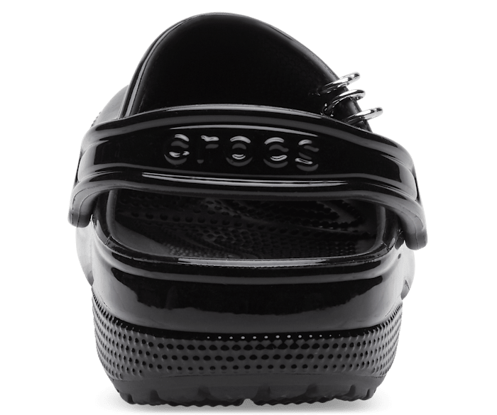 Black spiked crocs on sale