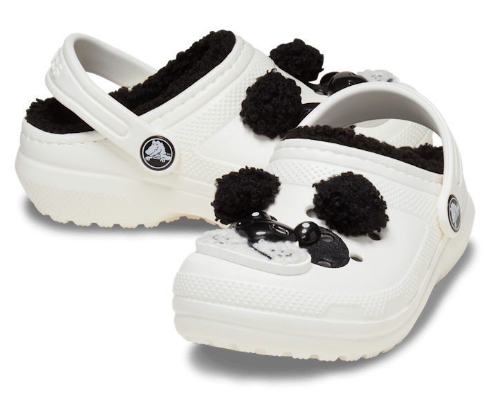 Lined white crocs deals