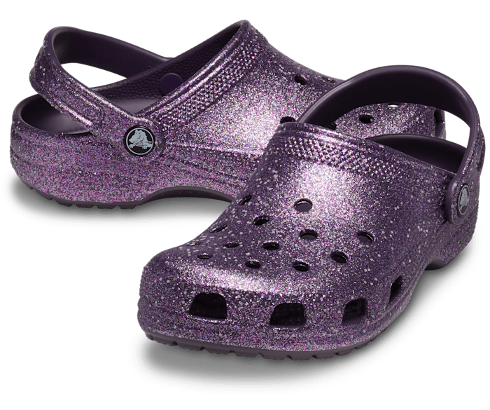 Crocs Kids Classic Space Glitter Clog Dark Iris Multi J4